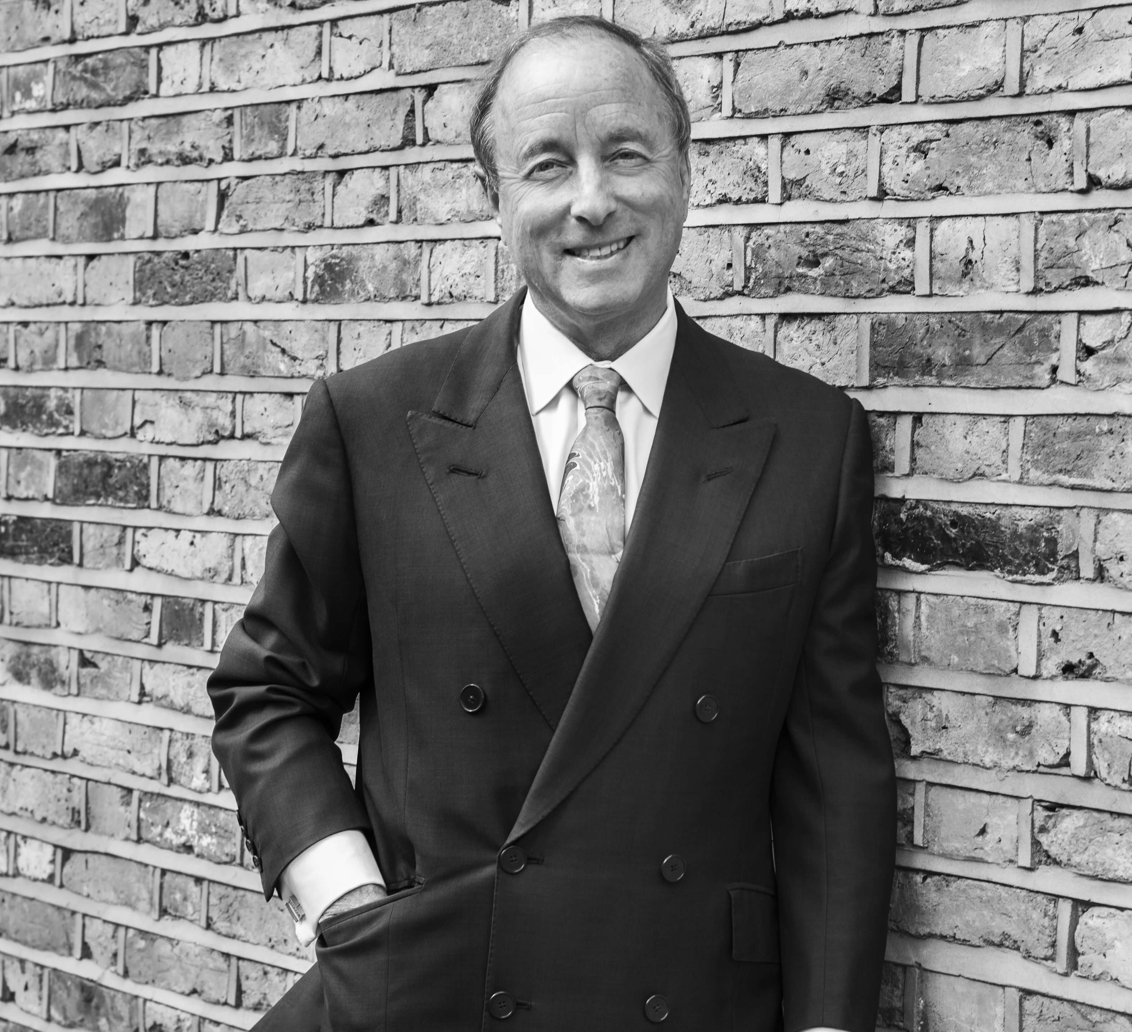 Black and white photo of Ettinger Robert chairman of Ettinger