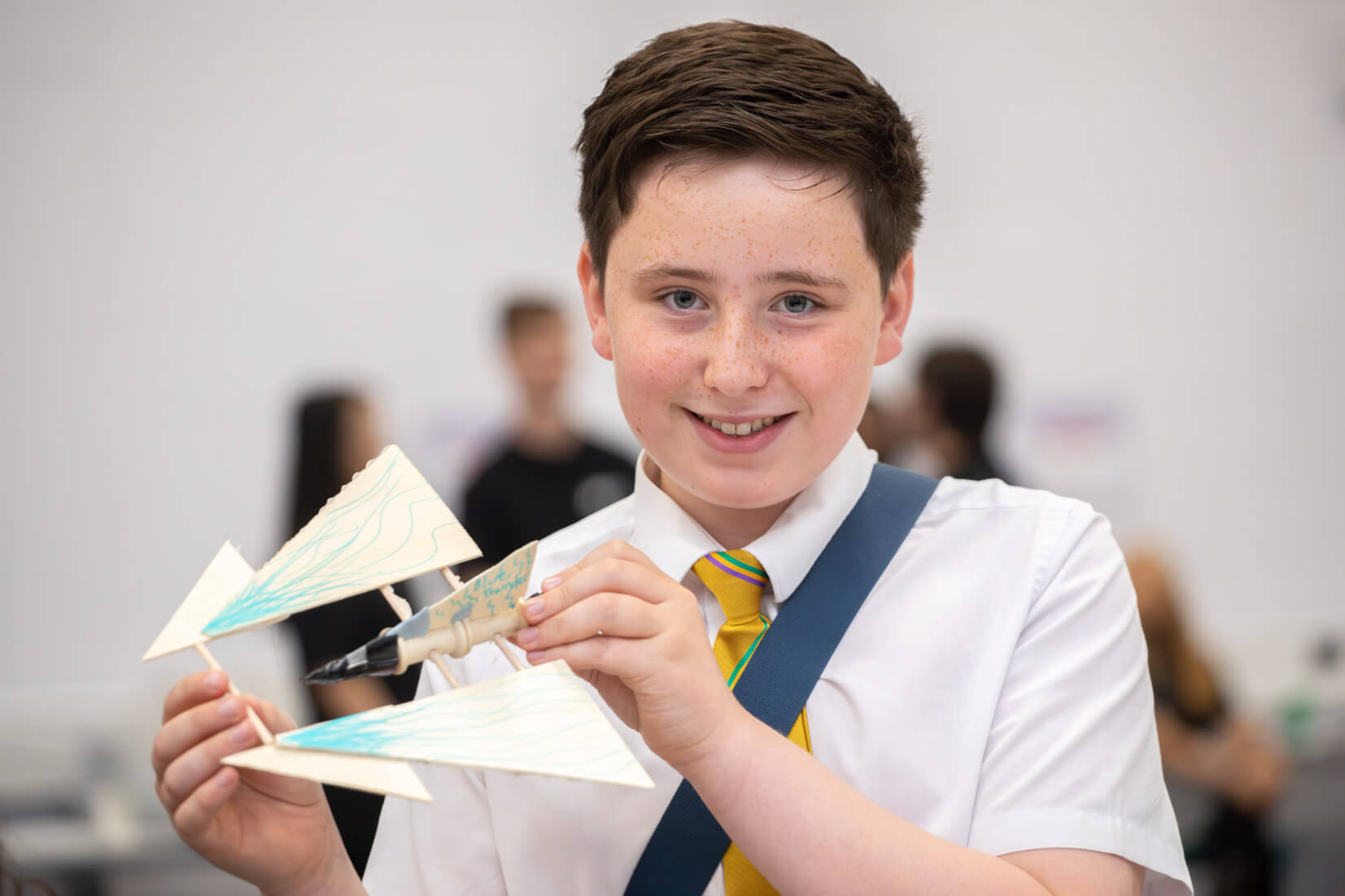 Teams of pupils from 16 schools worked on the design and manufacture of a real-life item in the shape of an aircraft